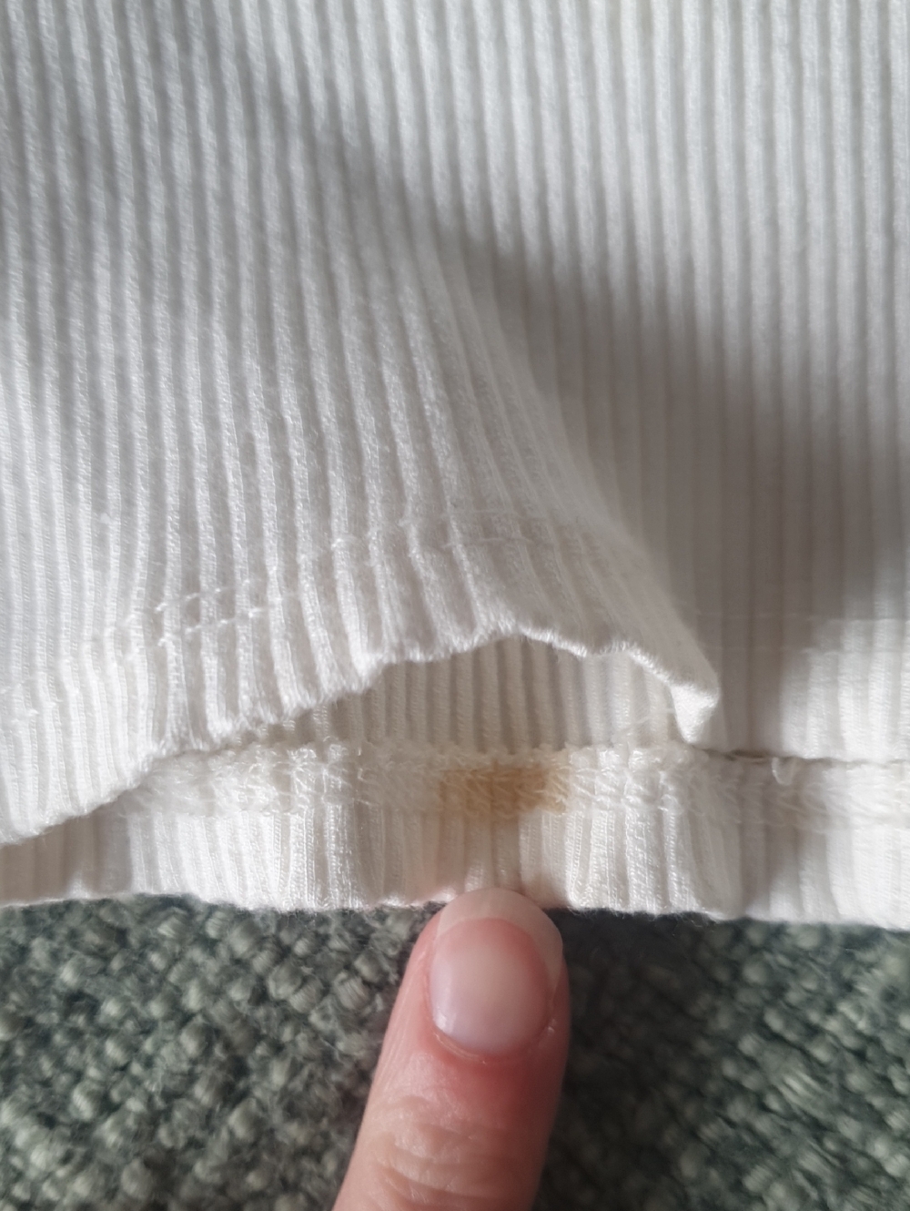 White Ribbed Snap-Button Bandeau Top - Picture 9 of 9